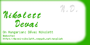 nikolett devai business card