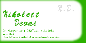 nikolett devai business card